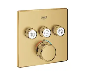 Grohe - Thermostatmischer für Unterputzmontage, 3 Ventile, gebürstet, Cool Sunrise