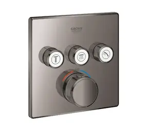 Grohe - Thermostat-Unterputzmischer, 3 Ventile, Graphite