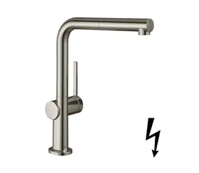 Hansgrohe - Spültischarmatur mit Ausziehbrause, Edelstahloptik