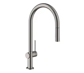 Hansgrohe - Talis Spültischarmatur mit Ausziehbrause, gebürstetes Schwarzchrom