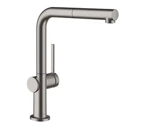 Hansgrohe - Talis Spültischarmatur mit Ausziehbrause, Sbox, gebürstetes Schwarzchrom