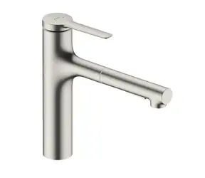 Hansgrohe - Spültischarmatur 160, mit Ausziehbrause und Umsteller, Edelstahloptik