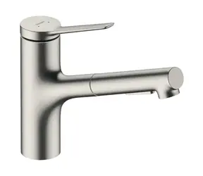 Hansgrohe - Spültischarmatur 150, mit Ausziehbrause, Edelstahloptik