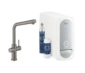 Grohe - Spültischarmatur mit Kühlvorrichtung und Filter, gebürstetes Graphite
