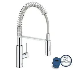 Grohe - Spültischarmatur mit flexiblem Auslauf und Brause, Chrom