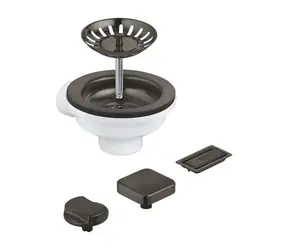 Grohe - Ablaufgarnitur für Spülbecken, gebürstetes Graphite