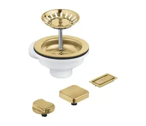 Grohe - Ablaufgarnitur für Spülbecken, gebürstet, Cool Sunrise
