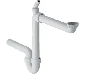 Geberit - Rohrförmiger Geruchsverschluss für Spülbecken, platzsparend, horizontaler Abfluss,  50 mm