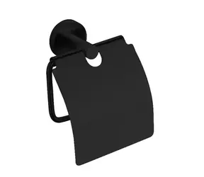 kielle - Toilettenpapierhalter mit Deckel, mattschwarz