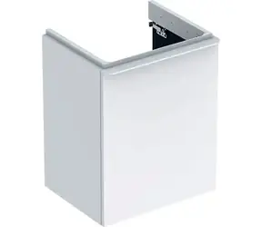 Geberit - Waschtischunterschrank, 49 x 41 x 62 cm, 1 Tür, Scharniere links, Hochglanzweiß/Mattweiß