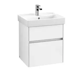 Villeroy & Boch - Waschtischunterschrank, 51 x 55 x 41 cm, 2 Schubladen, Weiß Hochglanz