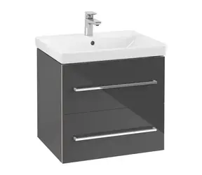 Villeroy & Boch - Waschtischunterschrank, 58 x 51 x 45 cm, 2 Schubladen, Kristallgrau