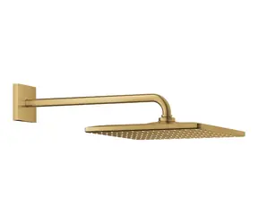 Grohe - Kopfbrause 310 Mono Cube 9,5 l/min, 1 Strahlart, Brausearm 42 cm, gebürstet, Cool Sunrise