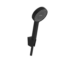 Hansgrohe - Duschkopf-Set mit Halterung und Schlauch, 2 Strahlarten, EcoSmart, matt schwarz