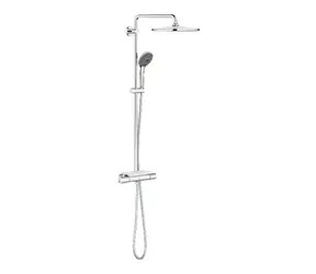 Grohe - Duschset 310 mit Wandthermostat und Ablage, 3 Strahlarten, Chrom