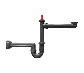 Franke - Platzsparender Siphon, grau
