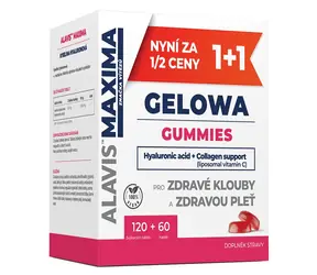 ALAVIS MAXIMA Gelowa Gummies 120 Tabletten + 60 Kapseln / Hyaluronsäure / Kollagenunterstützung / Nahrungsergänzungsmittel