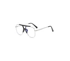 VeyRey Blaulichtfilterbrille, quadratisch, Asa, Silber