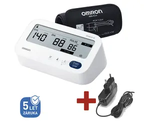 Omron M3 Comfort AFib weiß / Digitales Blutdruckmessgerät mit Netzanschluss