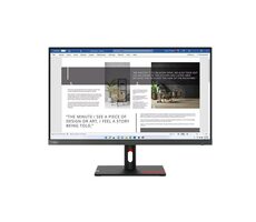 27" Lenovo LCD S27i-30 schwarz / IPS / 1920x1080 / 6ms / 300cd-m2 / 1300:1 / DP+HDMI+VGA / Pivot / VESA / Lautsprecher