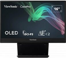 16" ViewSonic VP16-OLED schwarz / OLED / 1920 x 1080 / 16:9 / 1ms / 400cd-m2 / microHDMI + USB-C / Lautsprecher 