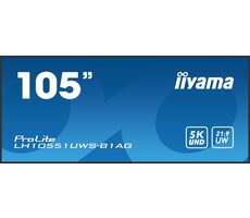 105" IIYAMA ProLite LH10551UWS-B1AG schwarz / IPS / 5120x2160 / 21:9 / 8ms / 1200:1 / 500cd / Lautsprecher / HDMI / DP