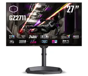 27" Cooler Master GZ2711 schwarz / OLED / 2560x1440 / 240Hz/ 450cd-m2 / 1500000:1 / 0,03ms / 2x HDMI + 2x DP / VESA