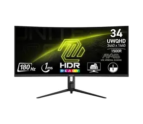 34" MSI MAG 342CQR E2 schwarz / 3440 x 1440 / VA / 21:9 / 1ms / 3000:1 / 300cd-m2 / HDMI + DP + USB-C / VESA 