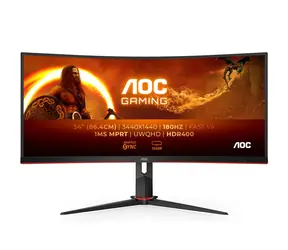 34" AOC CU34G2XP/BK schwarz / VA / 3440x1440 / 21:9 / 1ms / 4000:1 / 430cd-m2 / HDMI + DP / VESA / FreeSync