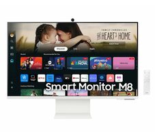 Ausgepackt - 32" Samsung SMART M8 M80D weiß / VA / 3840x2160 / 16:9 / 4ms / 3000:1 / 400cd-m2 / HDMI + DP / USB / VESA / ausgepackt