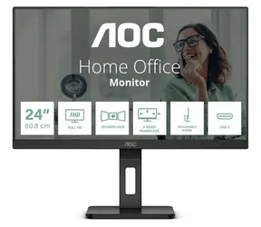 23,8" AOC 24P3CV schwarz / IPS / 1920 x 1080 / 16:9 / 4ms / 1000:1 / 300cd-m2 / HDMI + DP + USB-C / VESA / Pivot