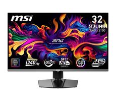 32" MSI MPG 322URX QD-OLED schwarz / 3840 x 2160 / OLED / 16:9 / 0,03 ms / 1,5 M:1 / DP+HDMI +USB-C
