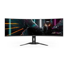 49" GIGABYTE AORUS CO49DQ schwarz / OLED / 5120 x 1440 / 32:9 / 0,03 ms / 1,5M:1 / 250 cd/m2 / HDMI 2.1 + DisplayPort 1.4