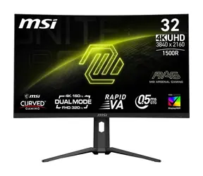 31,5" MSI MAG 321CUPDF schwarz / 3840 x 2160 / VA / 16:9 / 0,5 ms / 3000:1 / 350 cd-m2 / HDMI + DP + USB-C / VESA