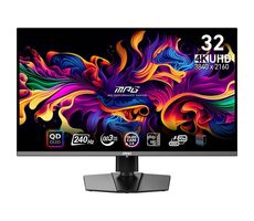 31,5" MSI MPG 321URX QD-OLED schwarz / 3840 x 2160 / QD-OLED / 16:9 / 0,03 ms / 1,5 M:1 / 250 cd-m2 / HDMI + DP / VESA