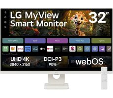 32" LG MyView SMART 32SR73U-W / IPS / 3840 x 2160 / 16:9 / 3000:1 / 250dc-m2 / HDMI+USB-C / USB / VESA