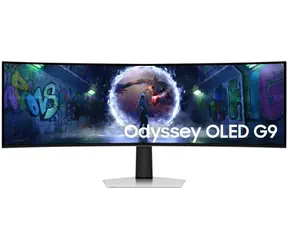 49" Samsung Odyssey G9 OLED / silber / 5120 x 1440 / 32:9 / 0,03 ms / 1000000:1 / 250 cd-m2 / HDMI & DP & USB