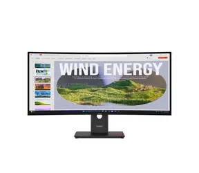 34" Lenovo ThinkVision T34WD-40 MC60 / VA / Curved / 3440 x 1440 / 21:9 / 6 ms / 3000:1 / 300 cd/m / HDMI / DP