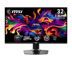 31,5" MSI MAG 321UPX QD-OLED Schwarz / 3840 × 2160 / OLED / 16:9 / 0,03 ms / 1,5M:1 / 250 cd/m / HDMI + DP / VESA