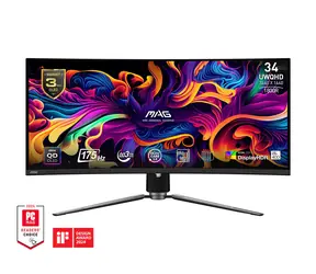 34,18" MSI MAG 341CQPDE QD-OLED Schwarz / UWQHD / QD-OLED / 21:9 / 0,03 ms / 1.500.000:1 / 1000 cd/m / HDMI + DP + USB-A + USB-B + US