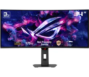 34" Asus XG34WCDG schwarz / VA / 3440 x 1440 / 21:9 / 0,03 ms / 1500000:1 / 250 cd/m / DP+HDMI+USB-C / VESA