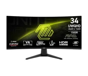 34" MSI MAG 346CQ schwarz / VA / 3440 x 1440 / 21:9 / 1 ms / 4000:1 / 300 cd/m / DP + HDMI / VESA