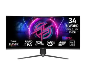 34" MSI MPG 346CQRF X24 schwarz / VA / 3440 x 1440 / 21:9 / 4000:1 / 400 cd/m / DP + HDMI + USB-C / VESA