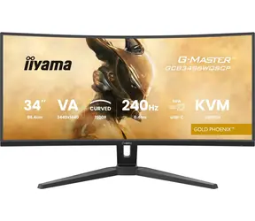 34" IIYAMA G-Master GCB3486WQSCP-B1 schwarz / LED / VA / Gebogen 1500R / 3440 x 1440 / 21:9 / 0,4 ms / 4000:1 / 500 cd-m / 