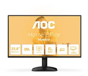 23,8" AOC 24B31H schwarz / IPS / 1920x1080 / 16:9 / 4 ms / 1500:1 / 300 cd/m / HDMI + VGA / VESA