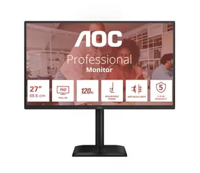 27" AOC 27E4CV schwarz / IPS / 1920x1080 / 16:9 / 4 ms / 1500:1 / 300 cd/m / HDMI + DP + USB-C / VESA