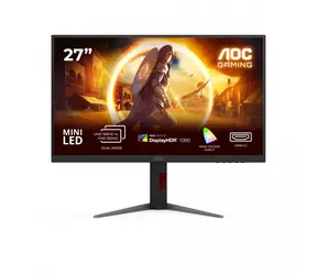 27" AOC Gaming U27G4XM schwarz / IPS / 3840 x 2160 / 16:9 / 1 ms Reaktionszeit / 1000:1 Kontrast / 1200 cd/m / HDMI + DP / VESA