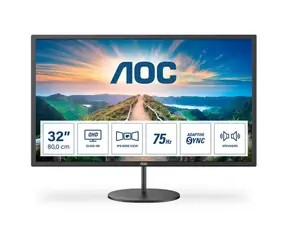 31,5" AOC Q32V4 Schwarz / IPS / 2560 x 1440 / 16:9 / 4 ms / 1000:1 / 250 cd/m / HDMI + DP / VESA