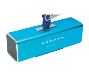 Technaxx MusicMan blau / Tragbarer Lautsprecher / 600 mAh / UKW-Radio / USB / microSD bis 32GB / 8h
