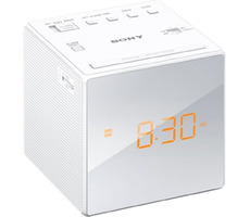 Sony Uhrenradio ICF-C1 / LCD-Display / digitaler FM-, AM-Tuner / weiß